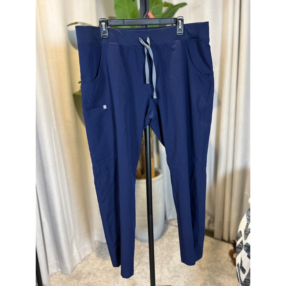 Figs Technical Collection Navy Blue Cargo Scrub Pants Womens XL Petite XL/P